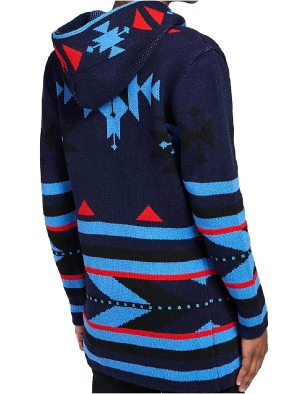 One In A Million Hooded Cardigan Sweater Aztec Western Size 3X - Picture 2 of 7
